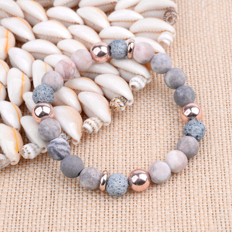Sweet Geometric Agate Baking Varnish Bracelet for Women