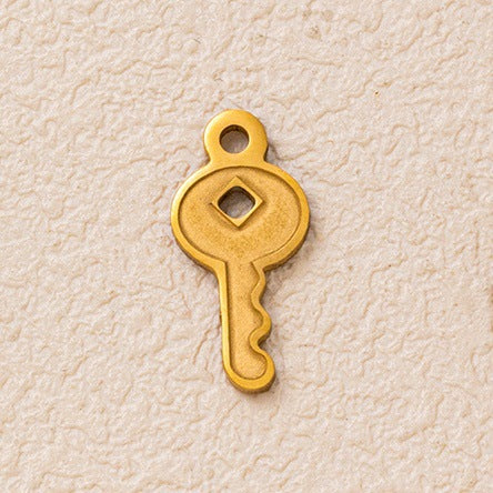 Vintage Stainless Steel PVD 18K Gold Plated Music Note Charm Bar