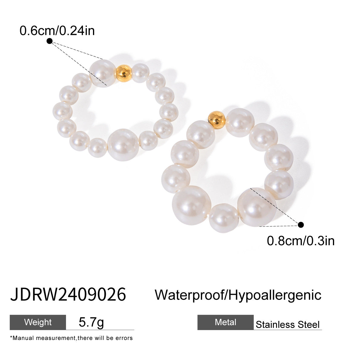 Elegant Geometric Stainless Steel Ring Bracelet Set with Cubic Zirconia for Women