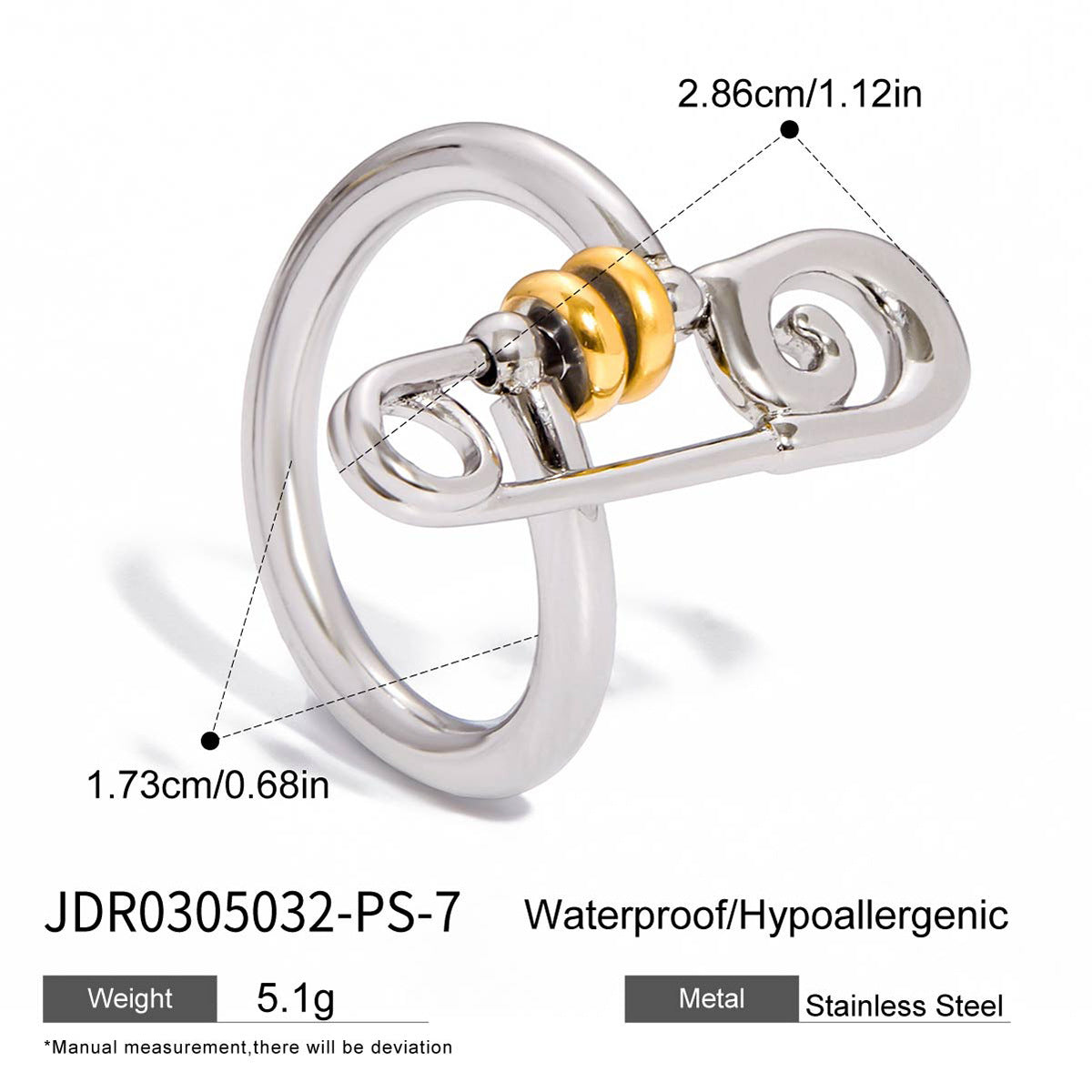 Anello Geometrico in Acciaio al Titanio con Accenti di Zirconia, Elettroplaccato per un Look Lussuoso e Resistente allo Sbiadimento, Fascia Minimalista alla Moda da Donna