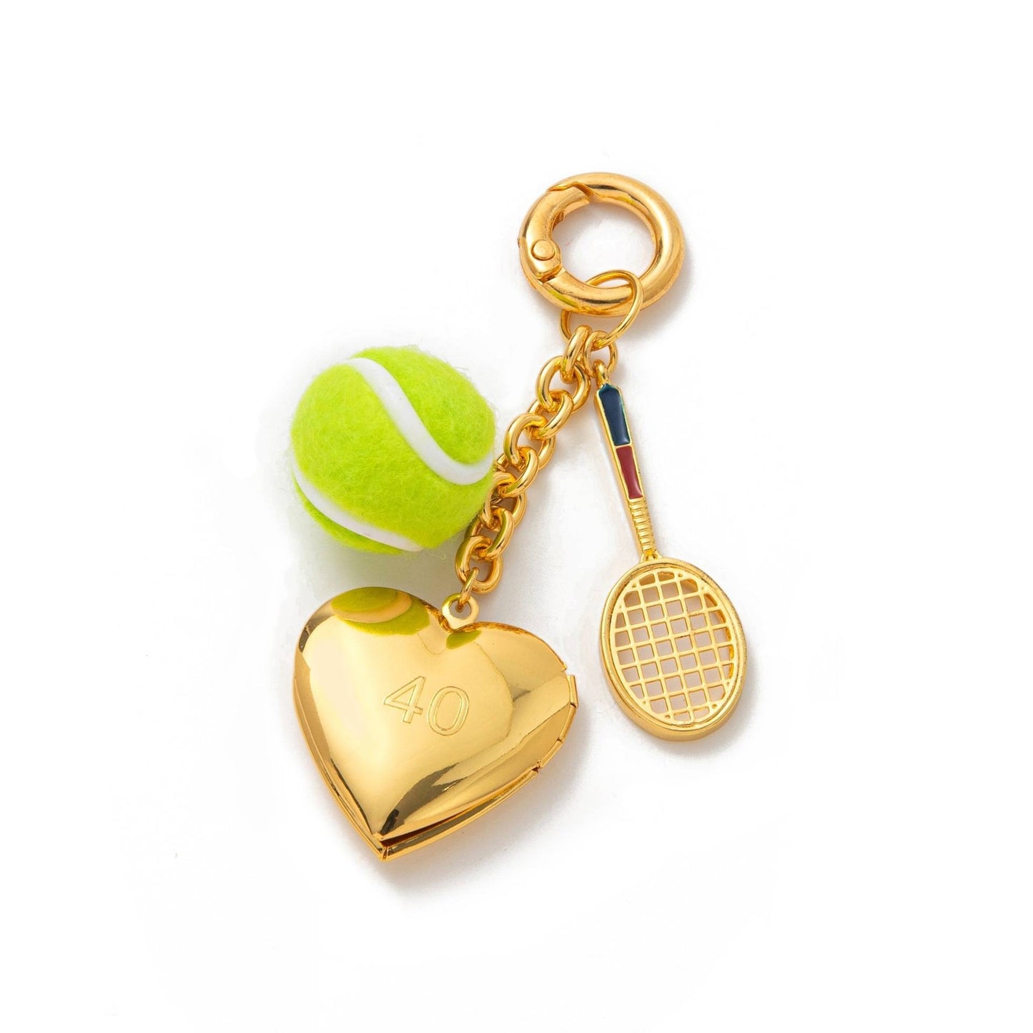 Minimalist Plated Alloy Heart Teardrop Charm Bar Bag Pendant Keychain