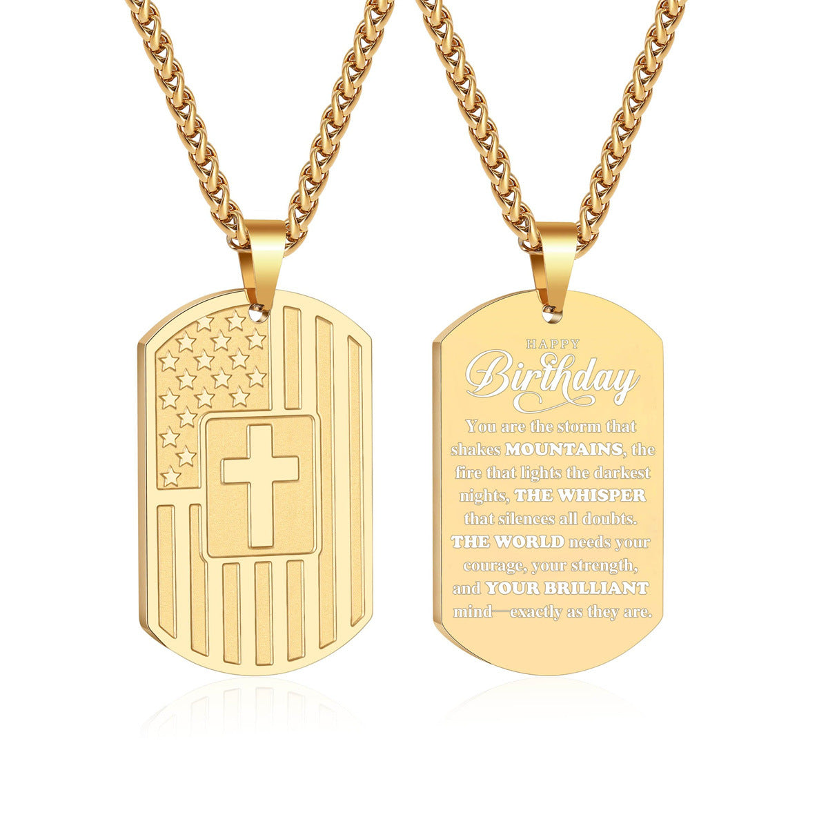 Collana con pendente a croce in acciaio inossidabile lucidato e acciaio al titanio con forma geometrica per uso quotidiano