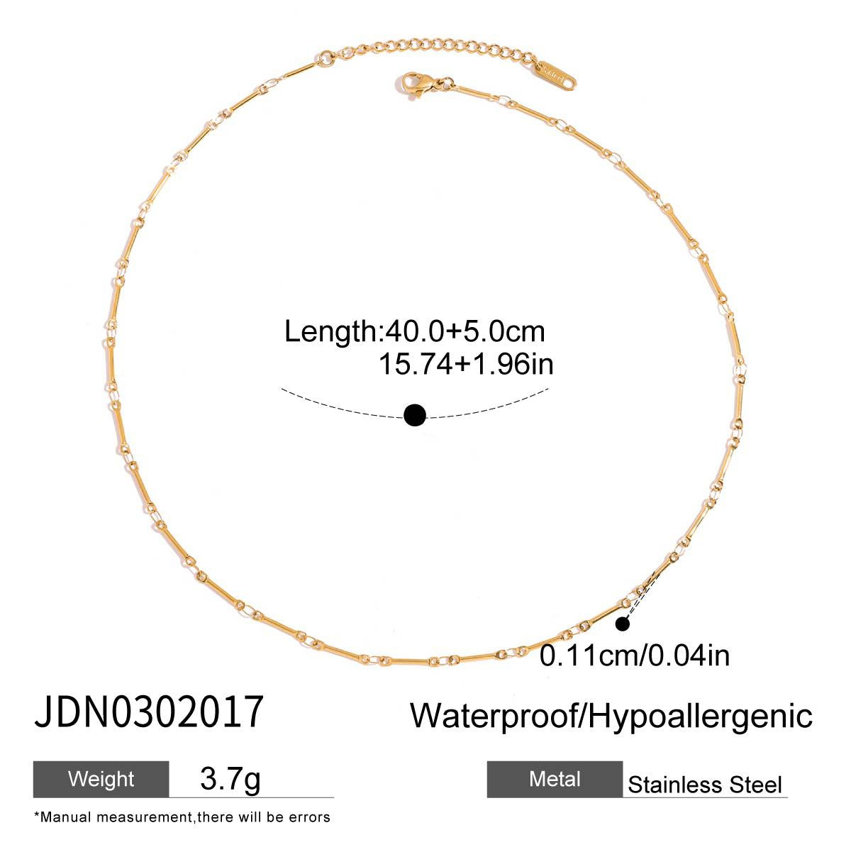 Geometric Stainless Steel Plated Necklace with Titanium Steel Pendant for Women