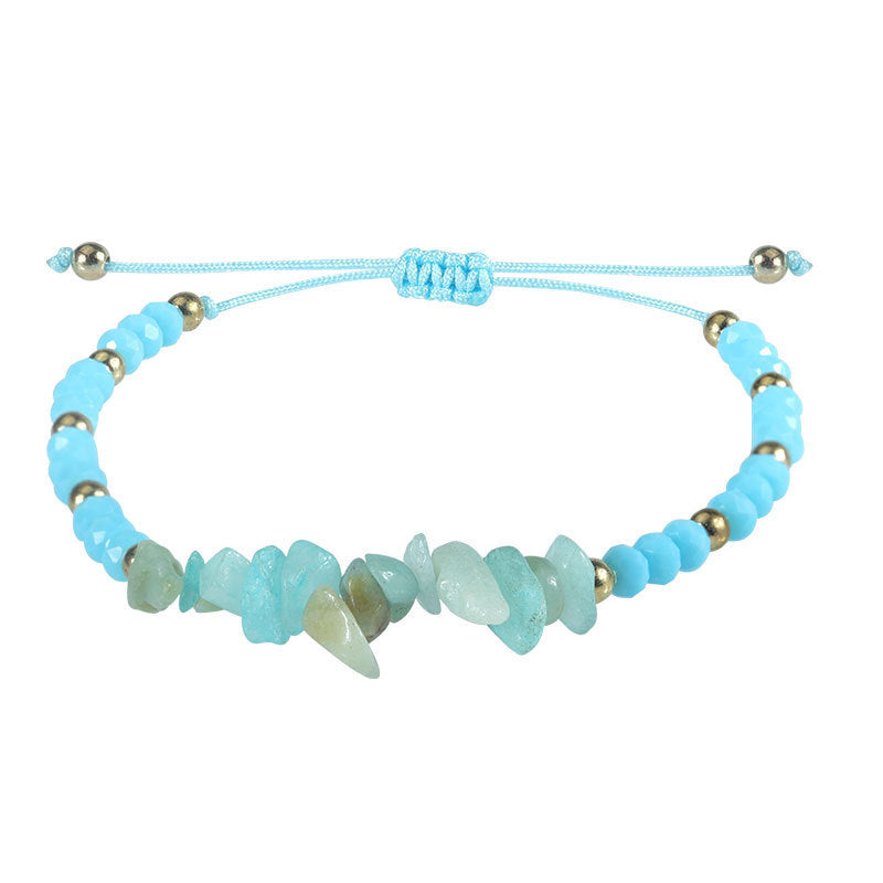 Bohemian Vintage Geometric Natural Crystal Chip Bracelet Unisex Handmade Friendship Jewelry