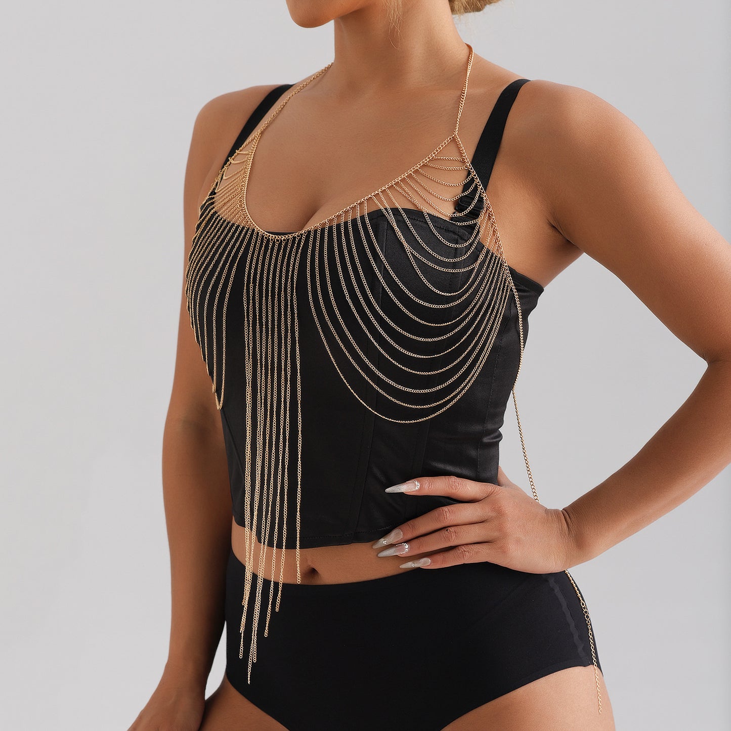 Punk Casual Metal Body Chain for Women