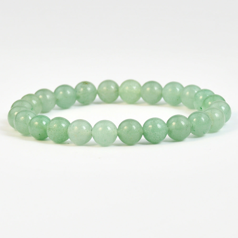Minimalist Geometric Natural Agate Tourmaline Pink Crystal Beaded Bracelet Unisex Handmade Jewelry