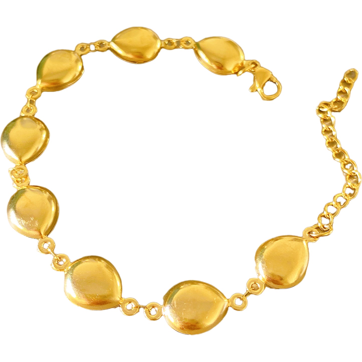 Minimalist Natural Teardrop Plated Titanium Steel Bracelet