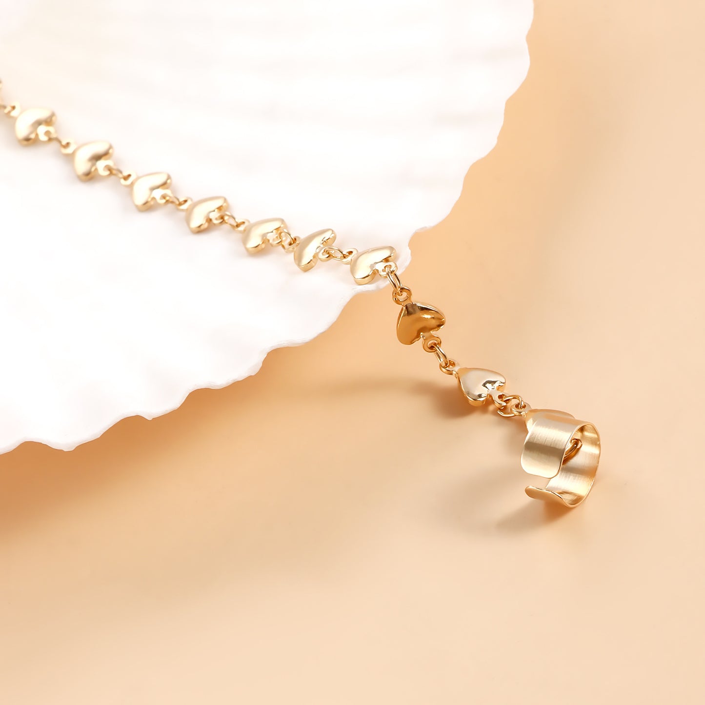 Minimalist Streetwear Ethnic Heart Geometric Pearl Inlay Plated Alloy Nose Stud