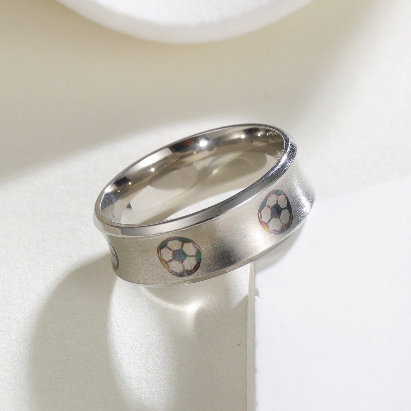 Anello Geometrico Unisex in Acciaio Inossidabile