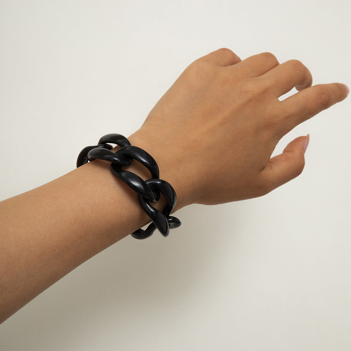 Minimalist Hip-hop Geometric Oval Acrylic Bracelet for Women