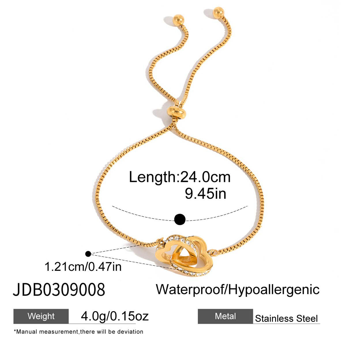 Heart Shaped Plated Stainless Steel and Titanium Steel Jewelry Set for Women