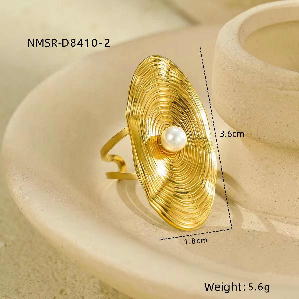 Orecchini da donna in acciaio inossidabile vintage geometrici con dettagli a perla irregolari