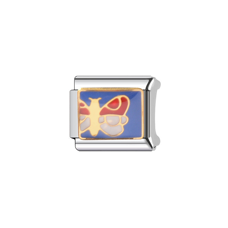 Vintage Sweet Heart Shaped Stainless Steel Plated DIY Charm Bar
