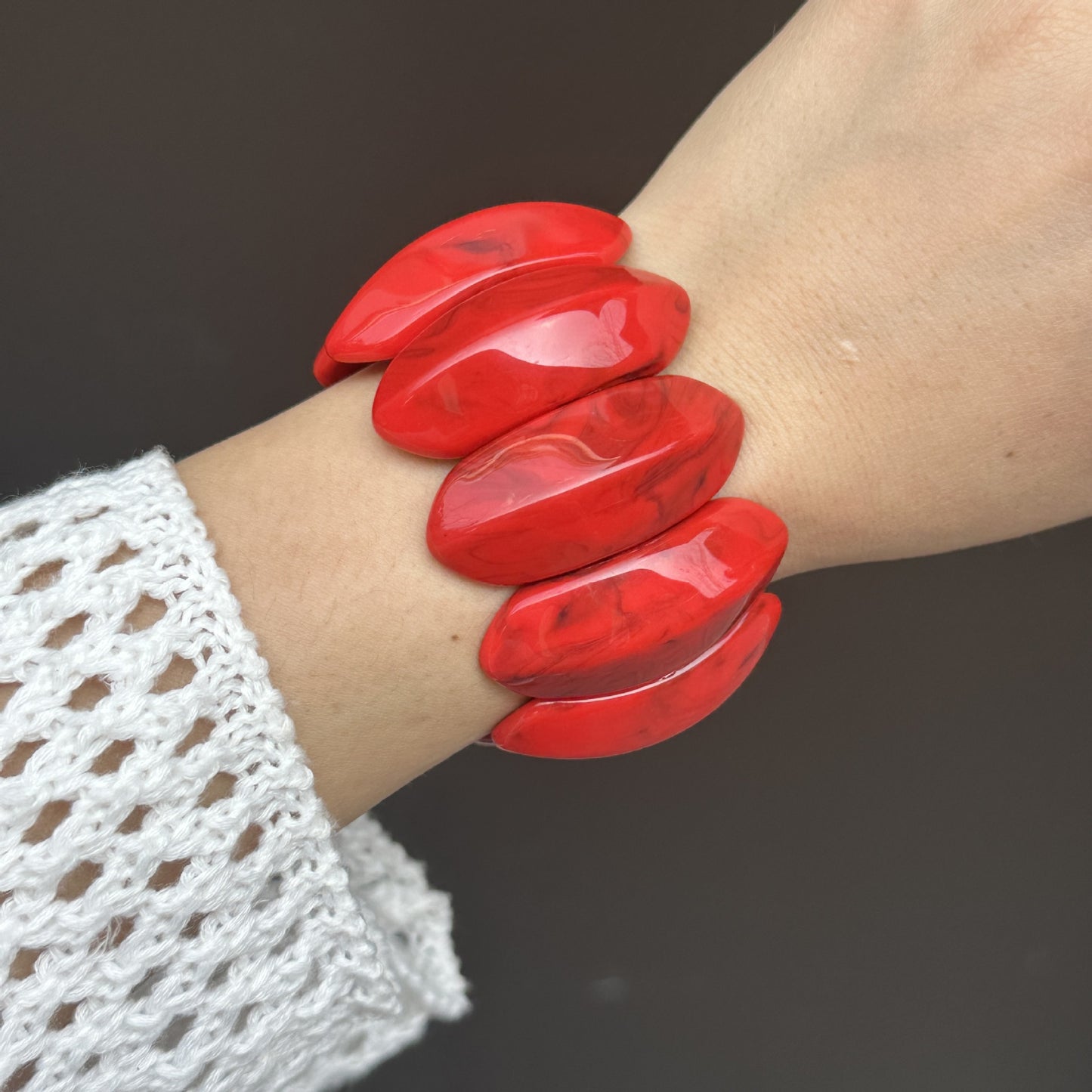 Geometric Gradient Resin Plated Bracelet