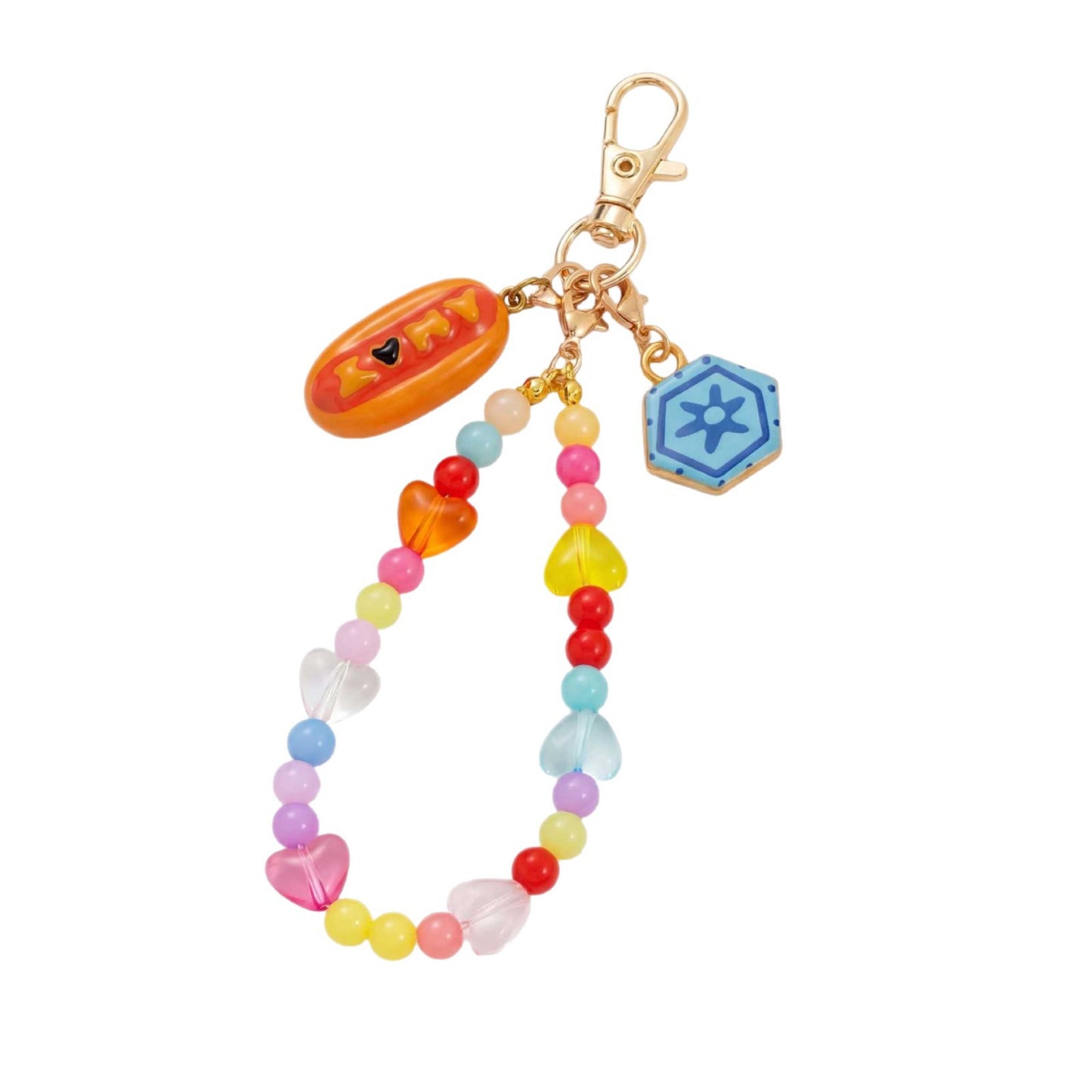 Minimalist Plated Alloy Heart Teardrop Charm Bar Keychain Bag Pendant DIY Accessories