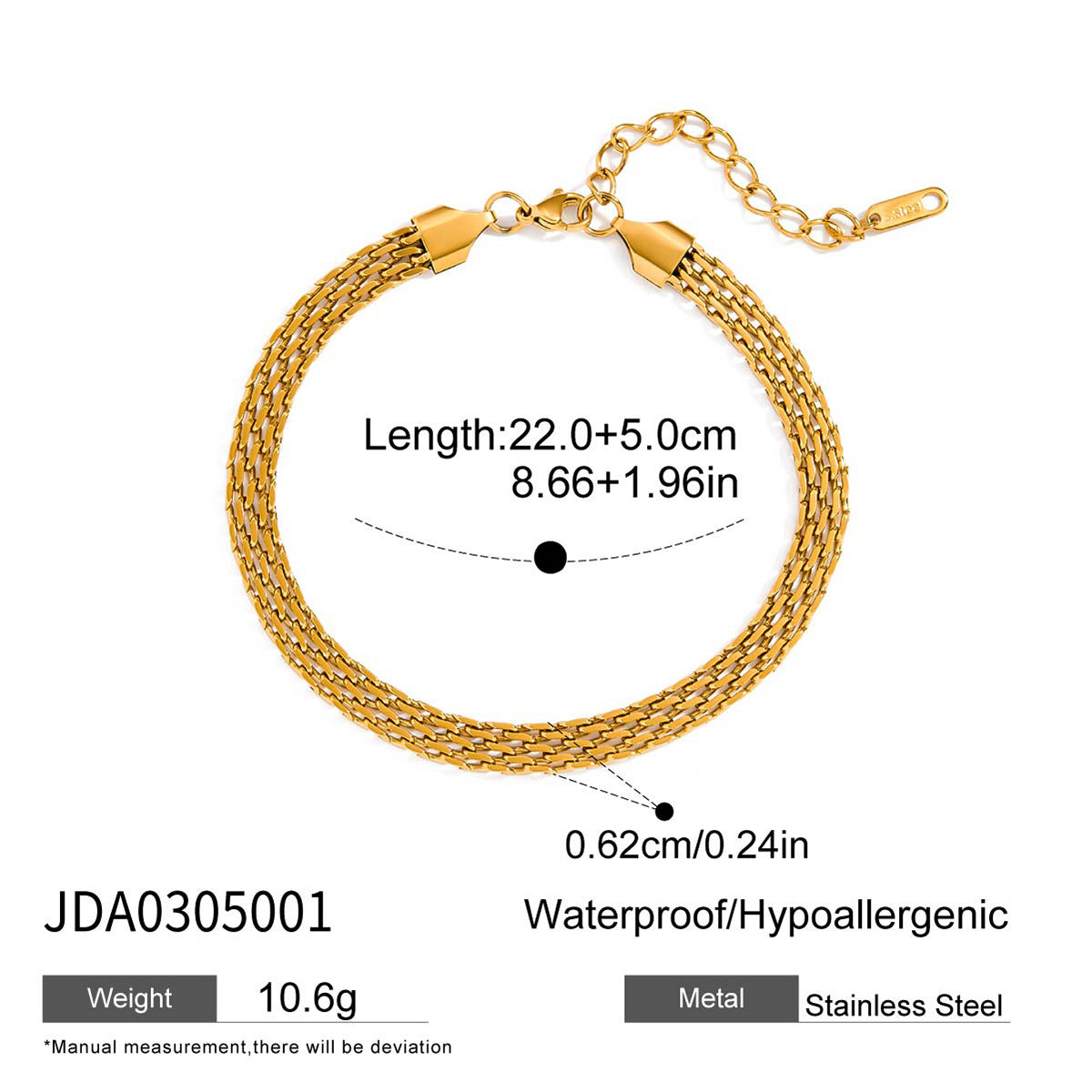 Cavigliera da donna geometrica minimalista in acciaio inossidabile, gioielli per piedi in acciaio al titanio, cavigliera elegante resistente allo sbiadimento