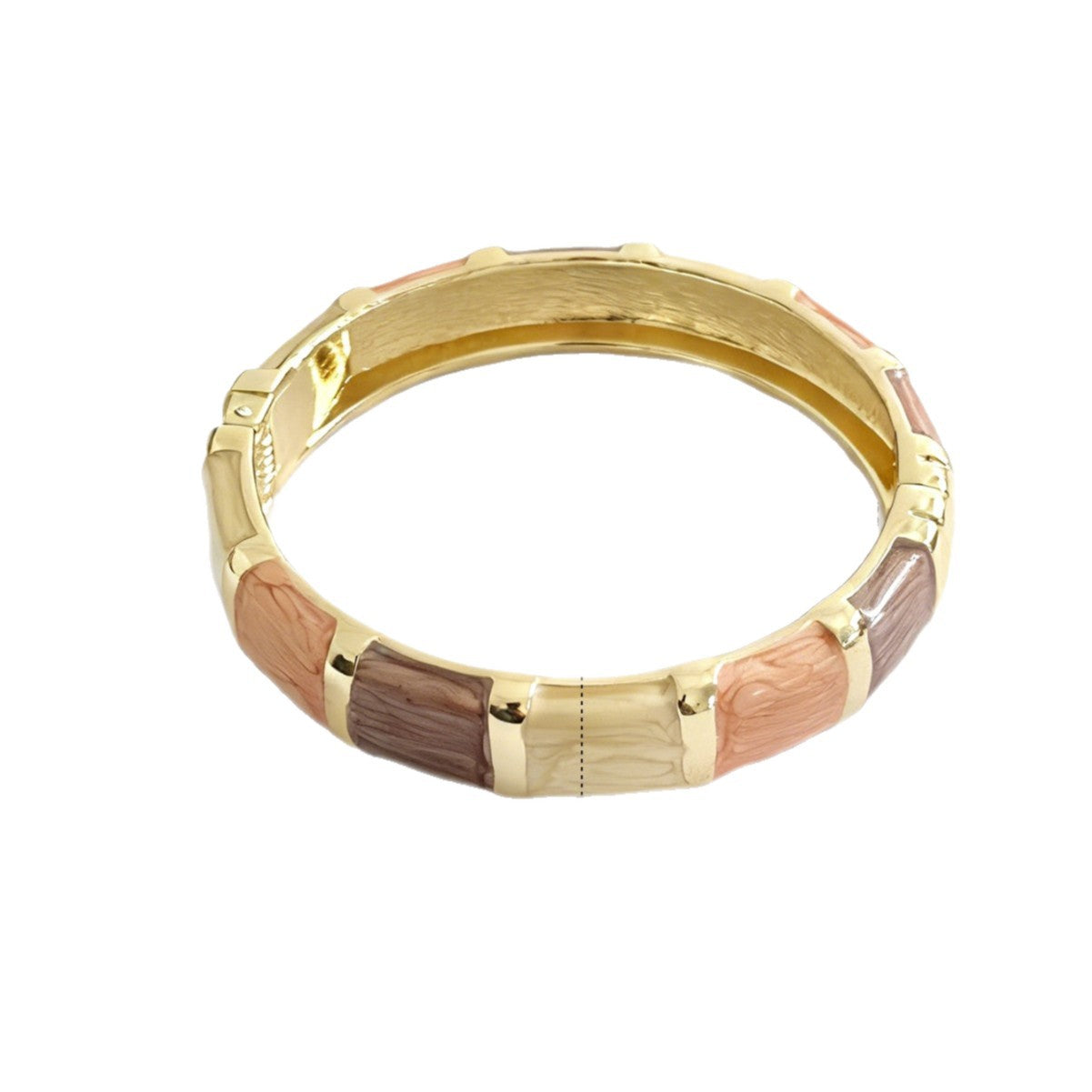 Bohemian Ethnic Multi-Color Drip Oil Enamel Geometric Gold Plated Alloy Bracelet