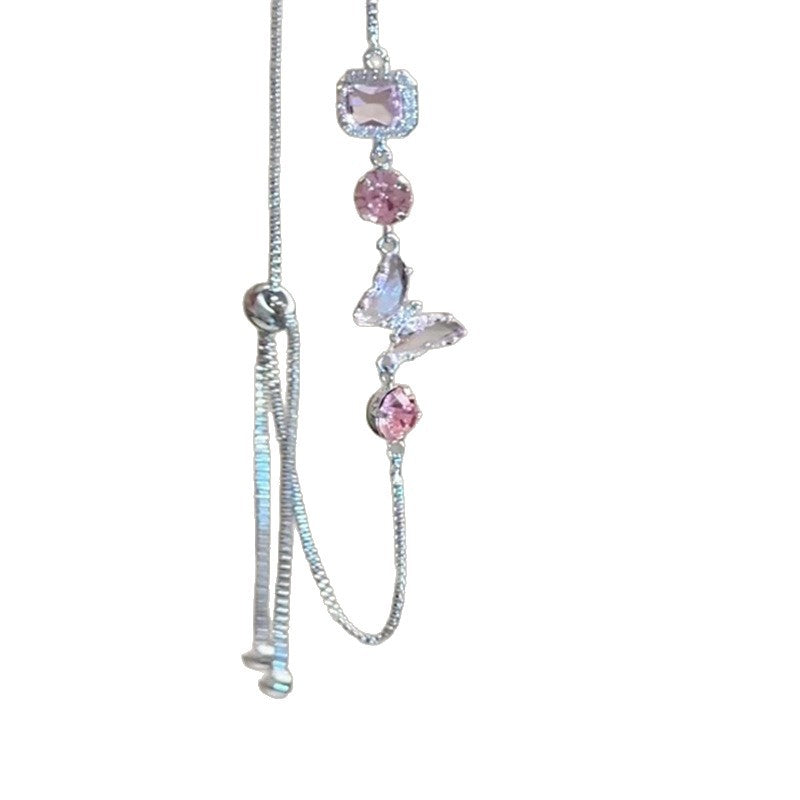 Sweet Elegant Geometric Round Cubic Zirconia Plated Brass Bracelet for Women