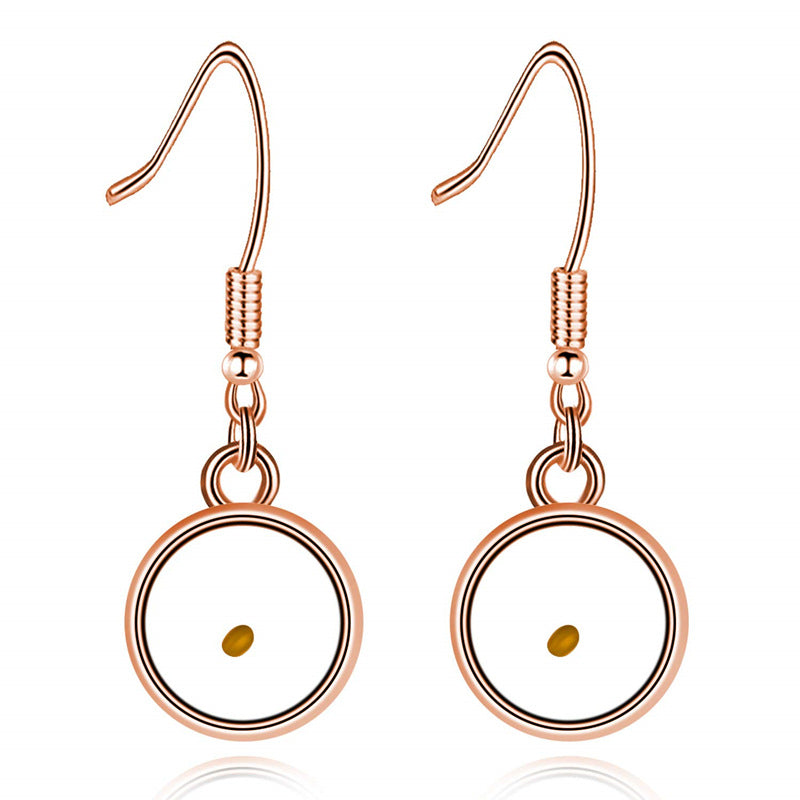 Minimalist Heart-Shaped Polished Stainless Steel Earrings with Mountain-Inspired Design for Women
