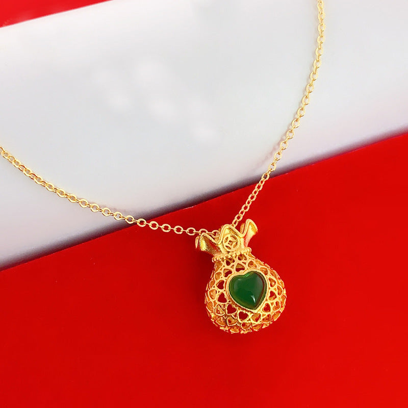 Collana pendente minimalista a forma di goccia d'acqua per donna e uomo in acciaio al titanio con intarsio di strass e finitura placcata
