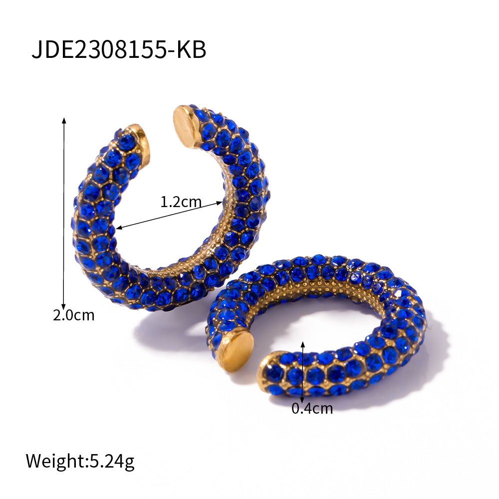 Pendientes geométricos de acero inoxidable chapados con detalles de perlas para mujer, joyería minimalista y a la moda