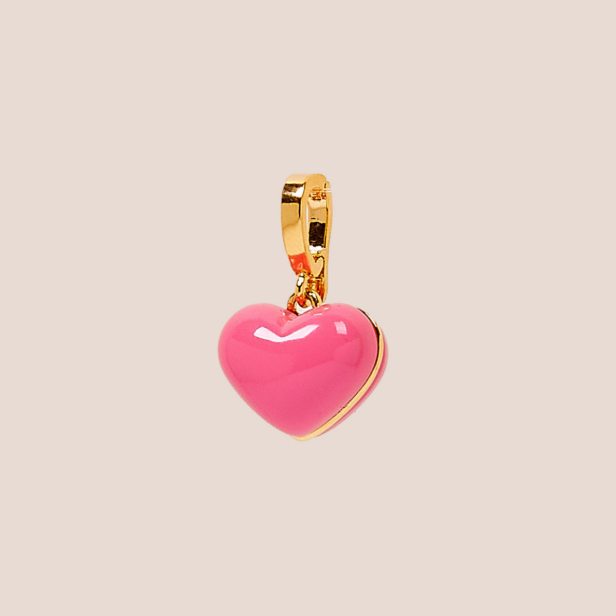 Colgante Corazón Oso Vintage de Acero Inoxidable con Baño de Oro PVD
