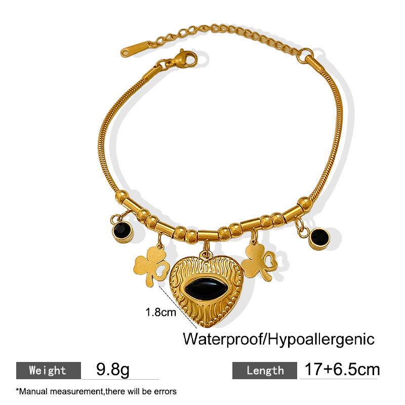 Punk Geometric Plated Titanium Steel Bracelet for Unisex