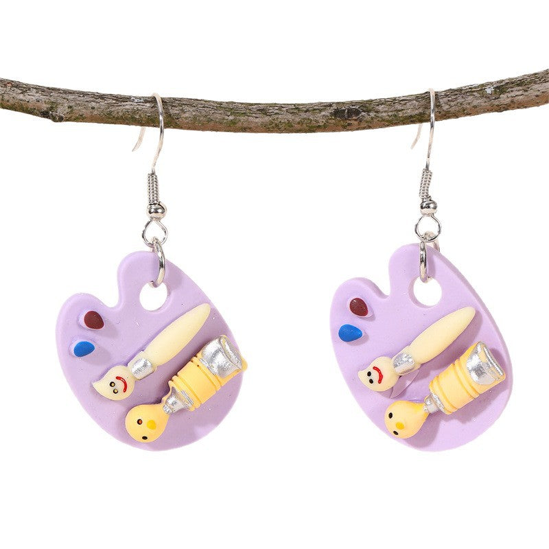 Orecchini Pendenti in Resina Minimalisti a Forma di Fiocco per Bambine dai 3 ai 10 Anni, Set di Gioielli per Bambini