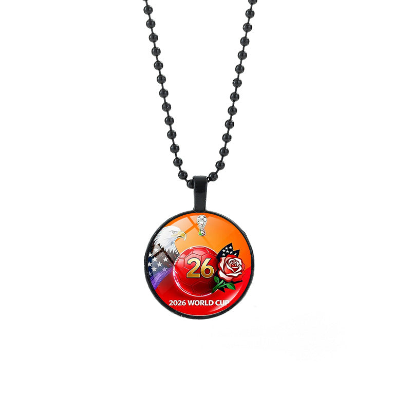 Collana girocollo con ciondolo tondo geometrico casuale in cristallo placcato in lega con catena a maglie forzate Unisex