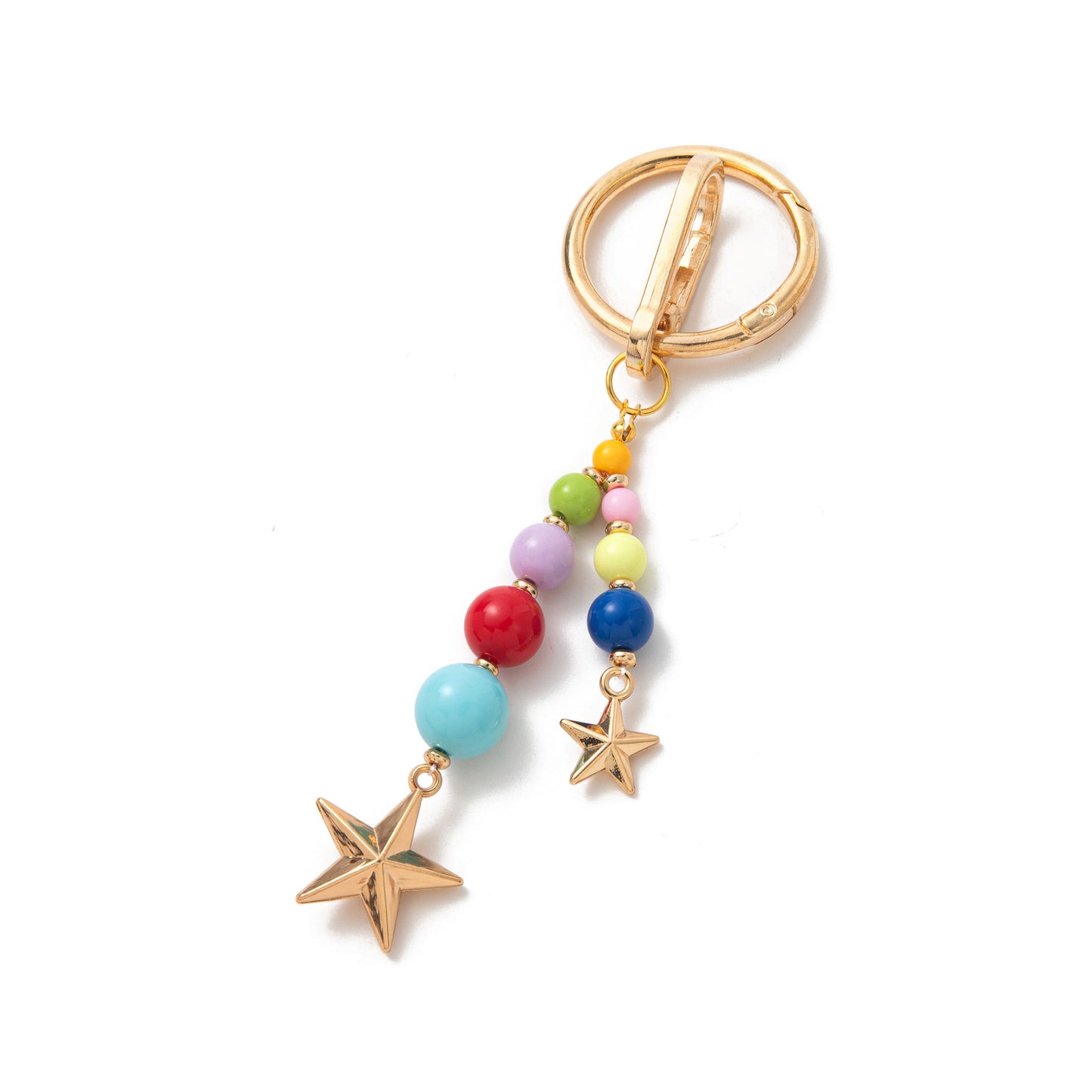 Minimalist Floral Plated Alloy Charm Bar Keychain for Women