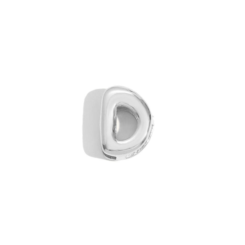 Collana Minimalista con Ciondolo a Lettera da Donna in Acciaio Inox con Placcatura in Oro 18K Design Cavo