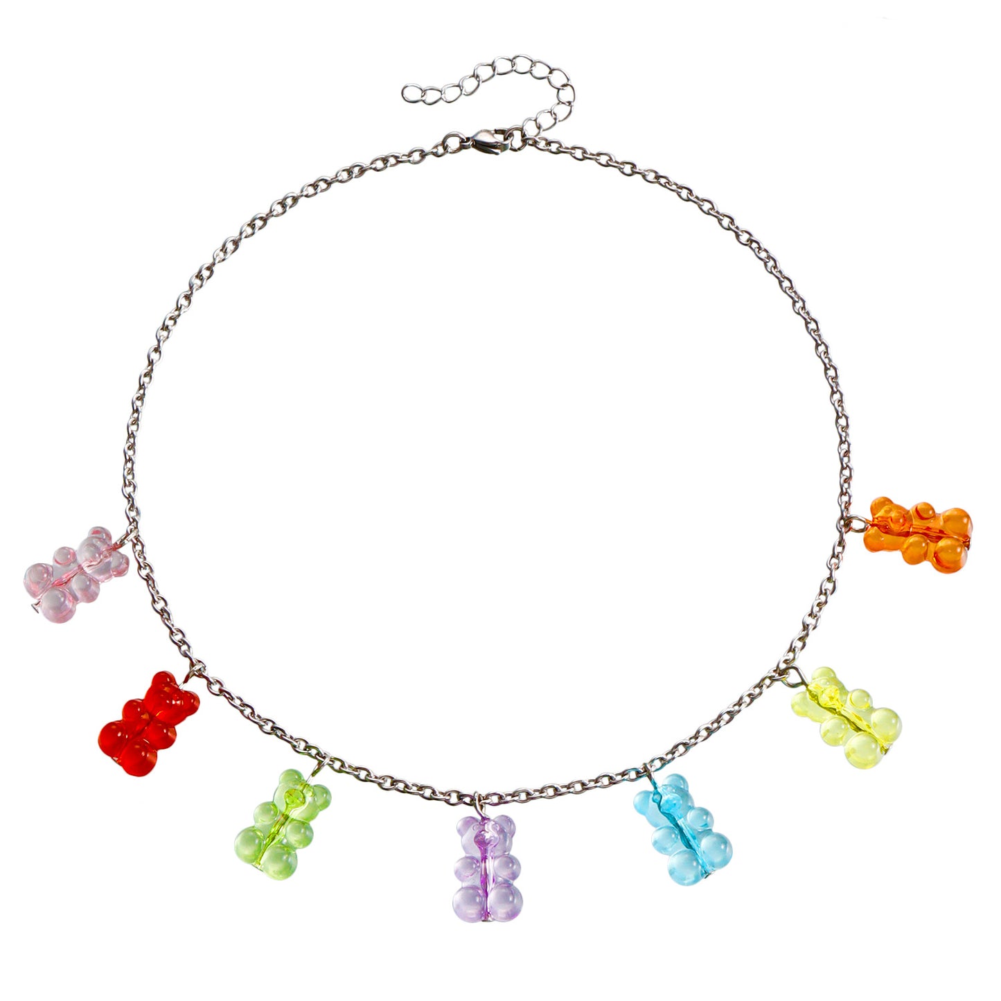Bohemian Bear Pendant Necklace Set with Alloy Chain and Plated Finish for Women