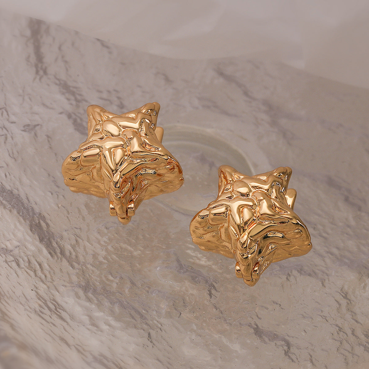 Minimalist Geometric Folded Triangle Earrings for Women in Brass with Electroplating Finish