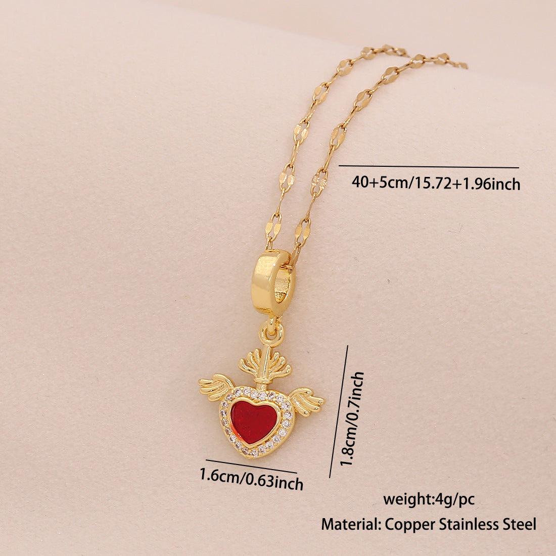 Collana con ciondolo a cuore intarsiato con strass e fiore a margherita in ottone, catena a serpente in acciaio inossidabile da donna, per creazione di gioielli fai-da-te