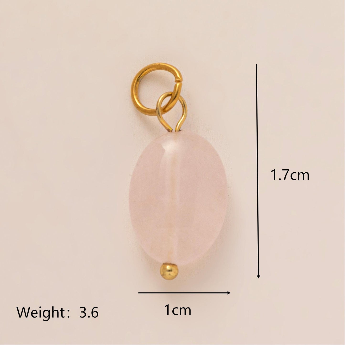18K Gold Plated Oval Acrylic Pendant Stainless Steel PVD Ball Chain Necklace Charm Bar