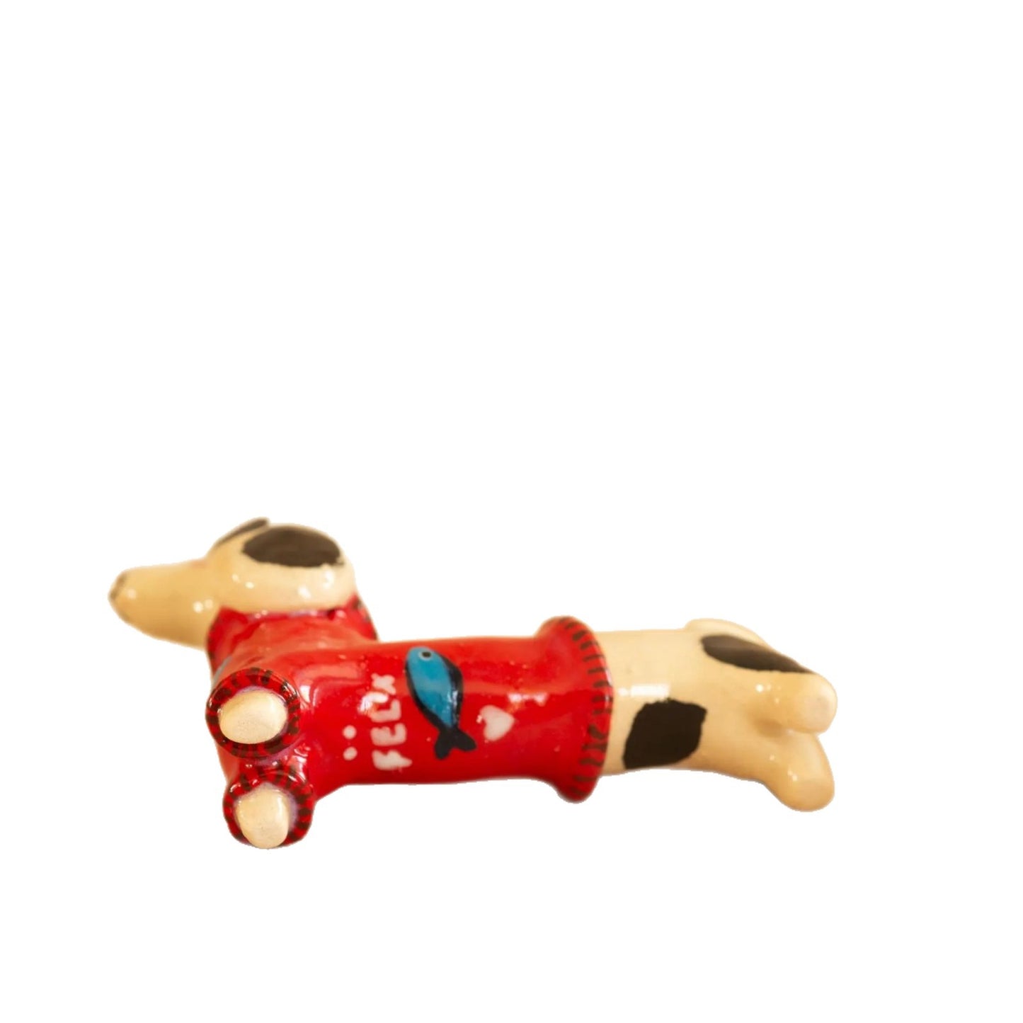 Ciondolo a barra con charm a forma di cane in acciaio inossidabile PVD casual