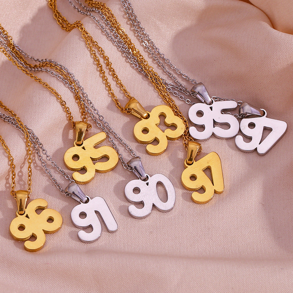 Minimalist Letter Pendant Necklace for Women Stainless Steel with 18K Gold Plating Classic Cut Design