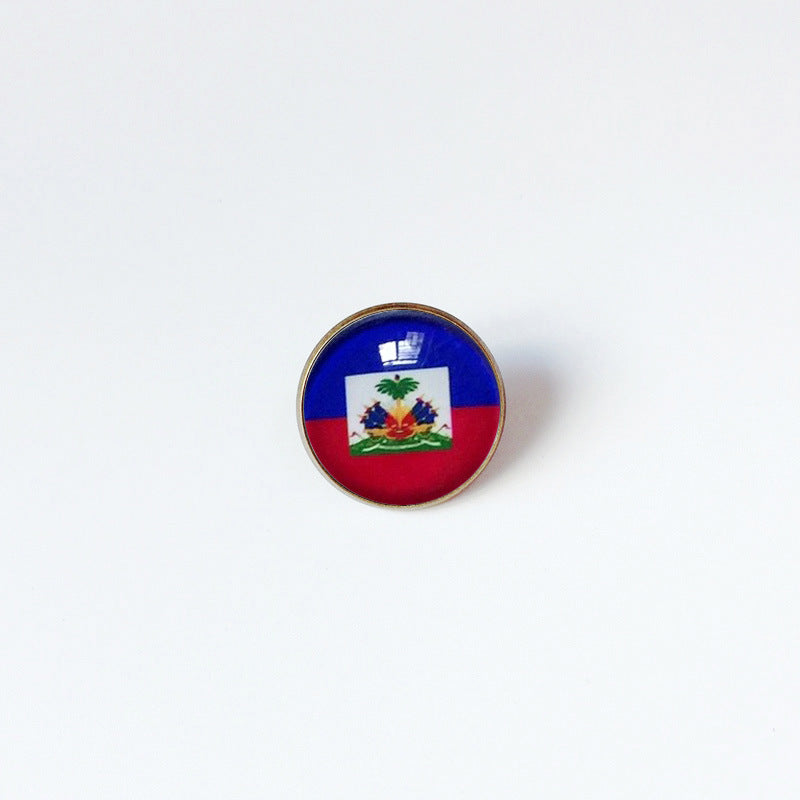 Pin de Solapa de Aleación Esmaltado Personalizado con Diseño de Bandera del Mundo para Hombres y Mujeres