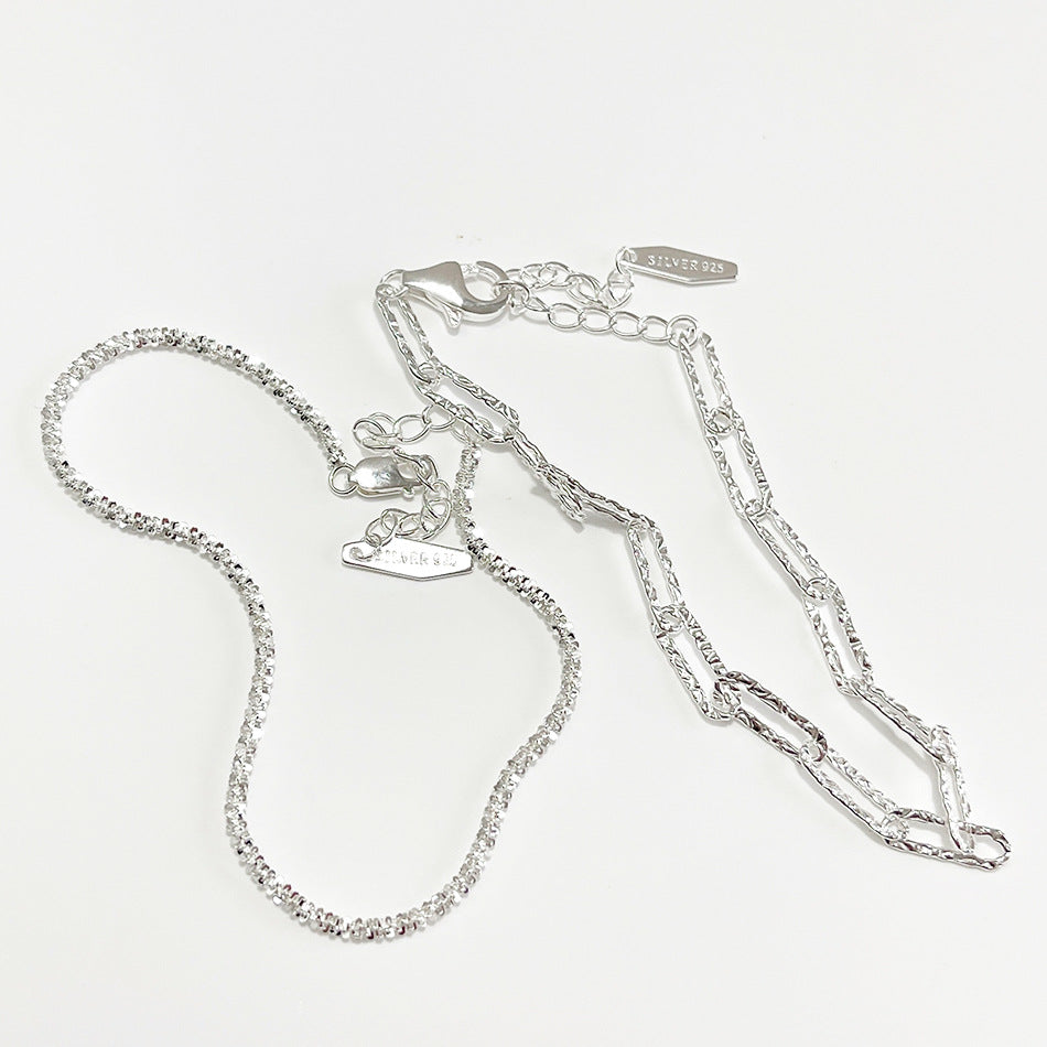 Rustic Floral Style S925 Sterling Silver Cauliflower-Link Bracelet with Plated Finish