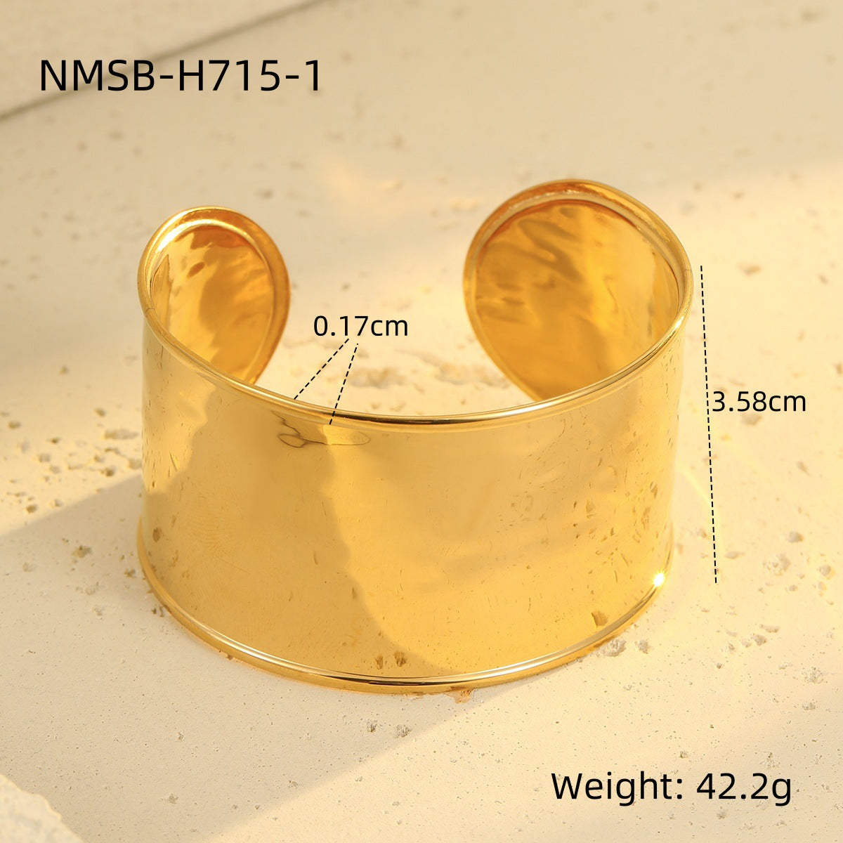 Fashionable Ocean-Themed Geometric Stainless Steel Bracelet with 18K Gold Plating for Women