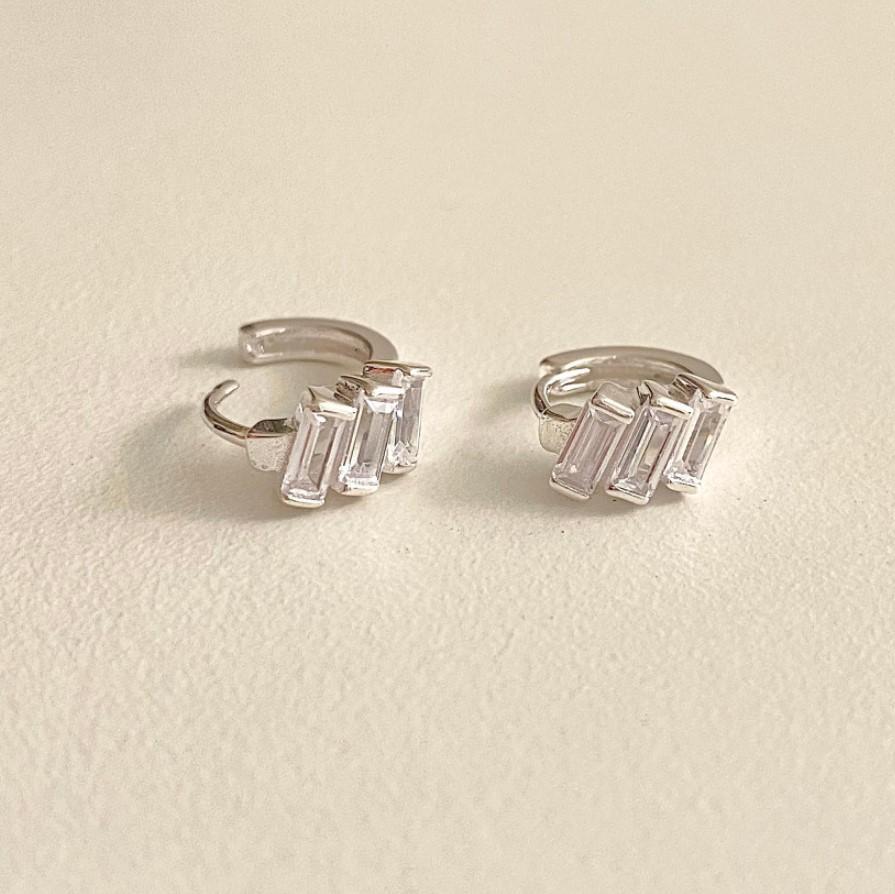 Minimalist Water-Drop-Shaped 925 Sterling Silver Earrings with White Opal Inlay for Women