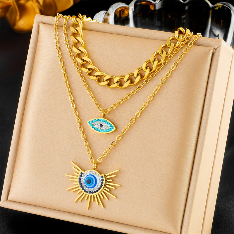 Luxury Minimalist Stainless Steel Star Butterfly Tree of Life Pendant Necklace
