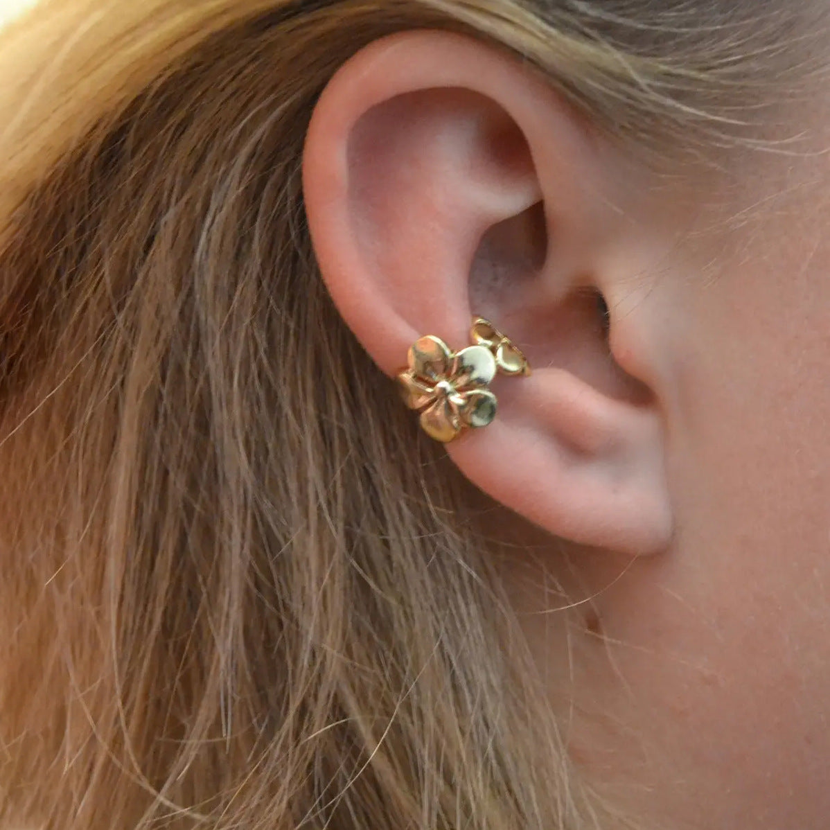 Bohemian Plated Alloy Starfish and Shell Design U-Shape Ear Clip Earrings for Women