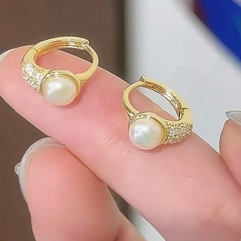 Orecchini a perno geometrici minimalisti in metallo con finitura placcata da donna, gioielli per l'orecchio lussuosi, alla moda e versatili per tutti i giorni