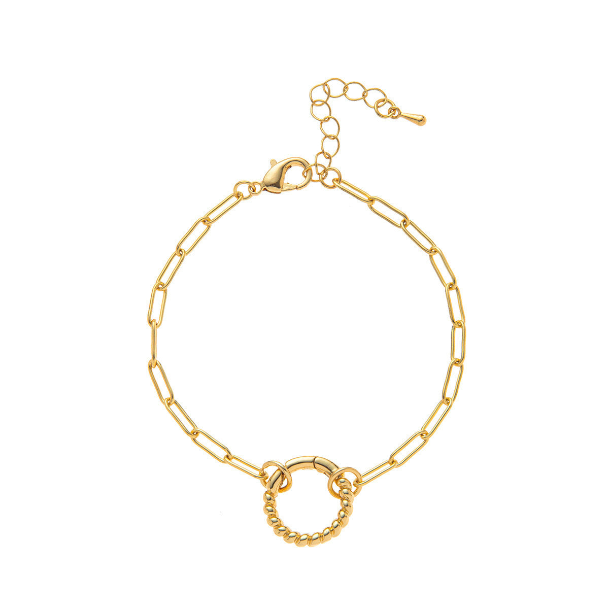 Minimalist Plated Brass Heart Charm Bar