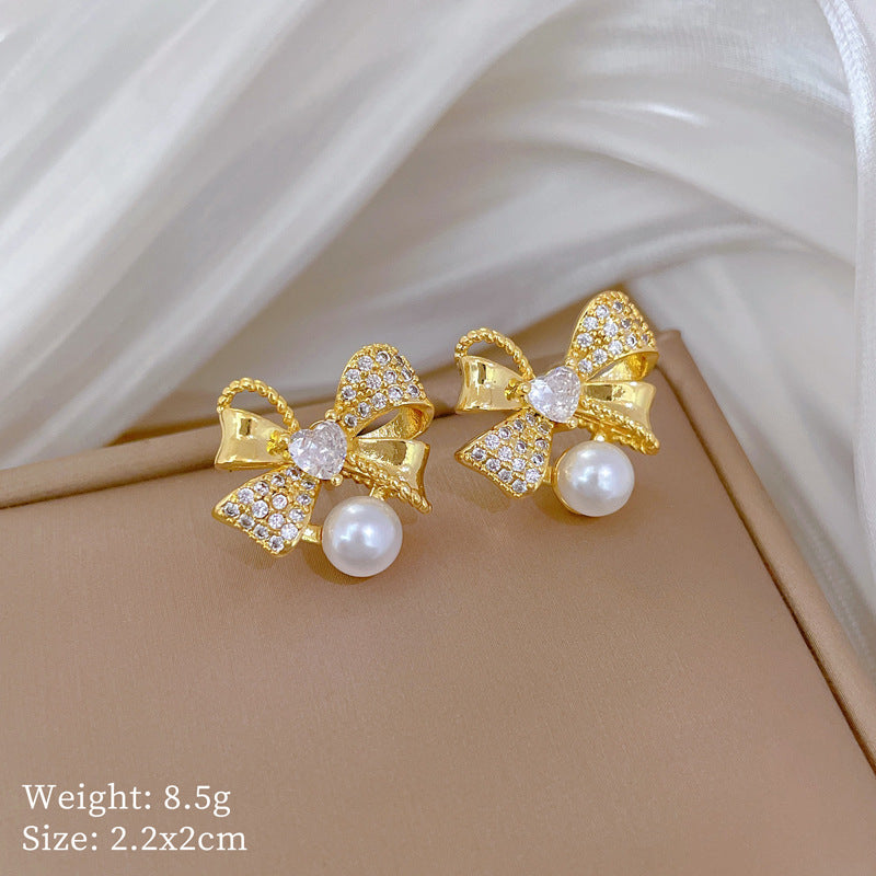 Geometric Stud Earrings for Women with Plated Copper Design, Elegant Long Tassel Drop Earrings, Sweet Style Jewelry