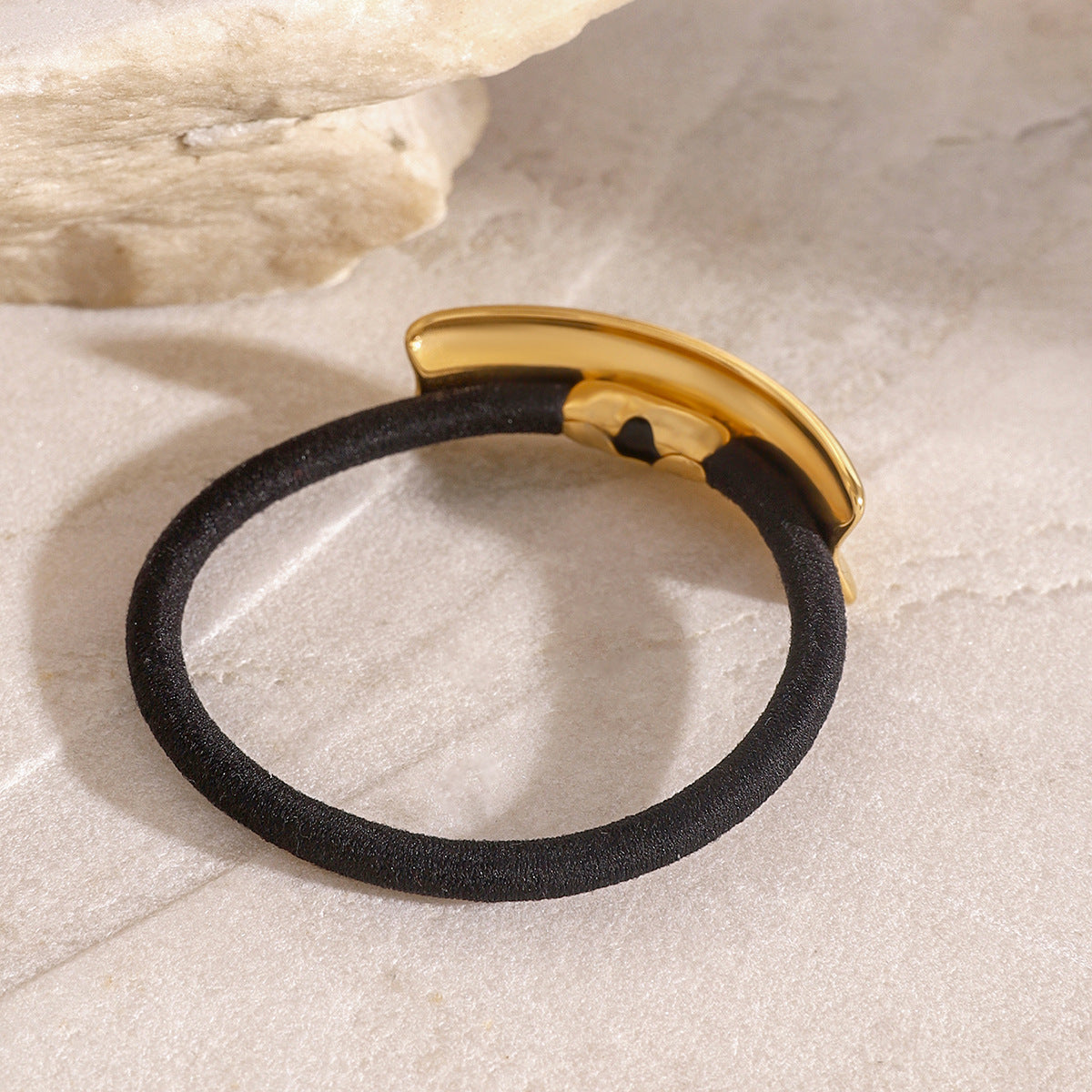 Fermacapelli geometrico minimalista in acciaio inossidabile con finitura placcata da donna