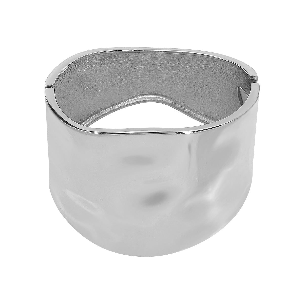 Pulsera de aleación geométrica minimalista con acabado pulido y diseño de muelle para mujer