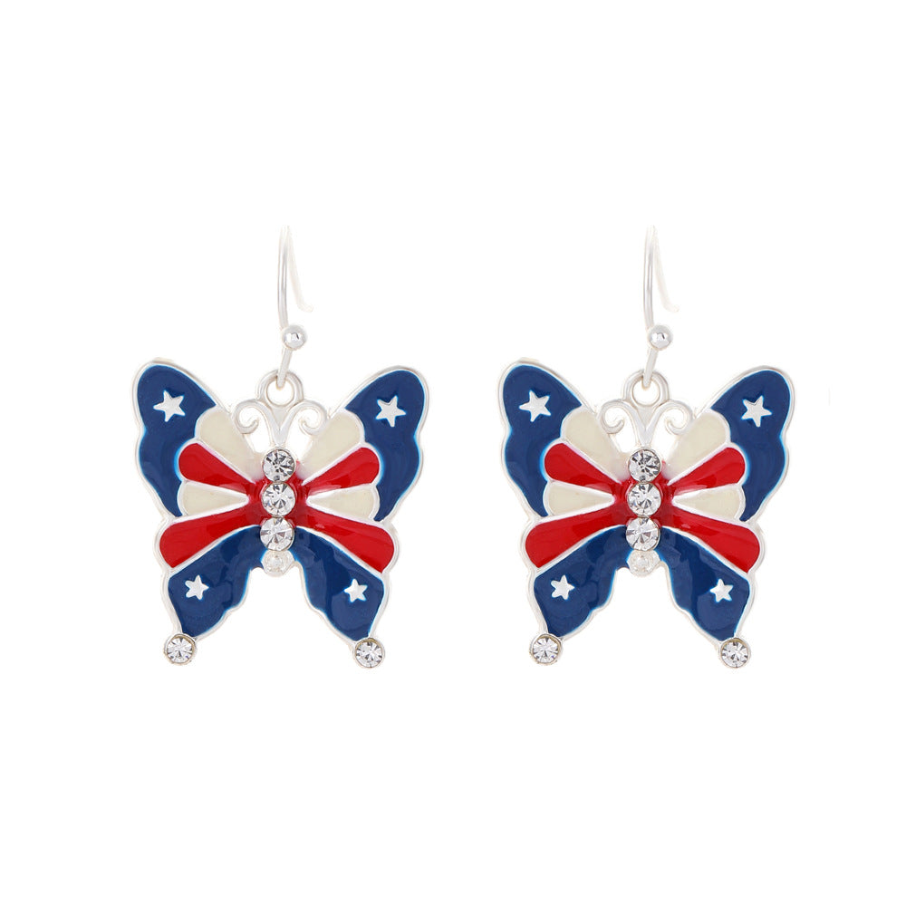 Minimalist Alloy Plated Butterfly Star Bell Earrings for Women