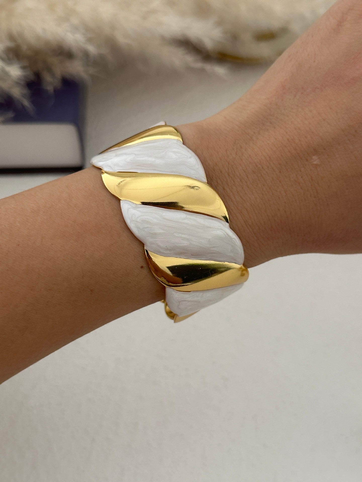 Unique Mermaid Stainless Steel Drip Oil Open Cuff Bracelet with Heart and Star Elements